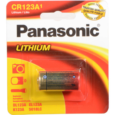 Blister de 1 pila de litio 3V Panasonic - CR123, CR123A, CR17345