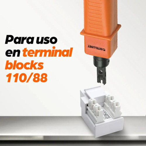 Herramienta De Impacto Ponchadora Para Jack RJ45 Keystone Intellinet 211055 - Imagen 2