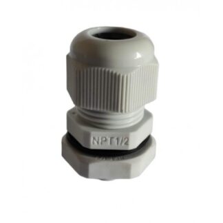 Conector de Glándula 1/2 de Poliamida Gris Claro